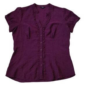 Reitmans Plum Button Down Shirt